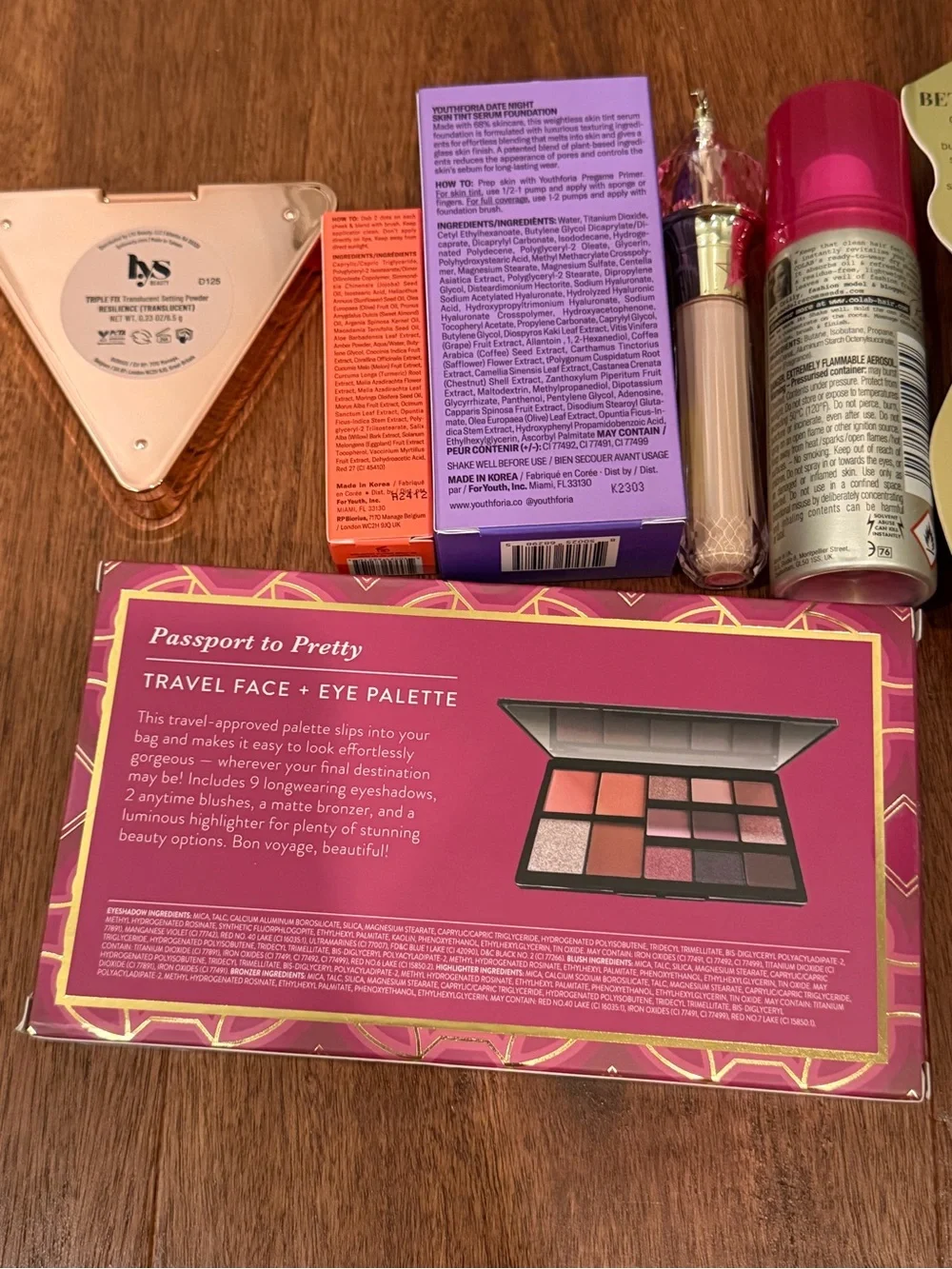 Laura Geller Passport, youth foria, Jeffrey Star, mascara, concealer, and shampo